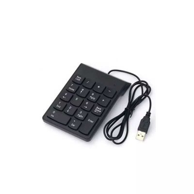 کیبورد عددی NUMLOCK MINI با ۱۸ کلید و اتصال USB، مناسب برای لپ‌تاپ‌ها و حسابداری