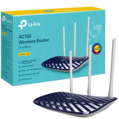 روتر تی پی لینک مدل TP-LINK ARCHER-C20 - اورجینال | فروشگاه اینترنتی بلوری