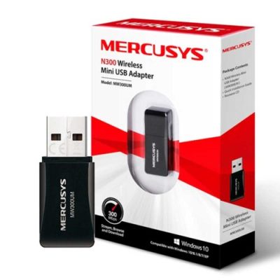 کارت شبکه بی سیم مرکوسیس مدل MERCUSYS MW300UM - خرید آنلاین | فروشگاه اینترنتی بلوری