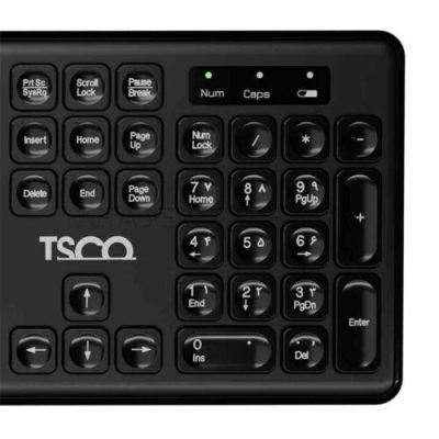 کیبورد بی سیم تسکو مدل TSCO TK7005W مشکی - با کیفیت | فروشگاه اینترنتی بلوری