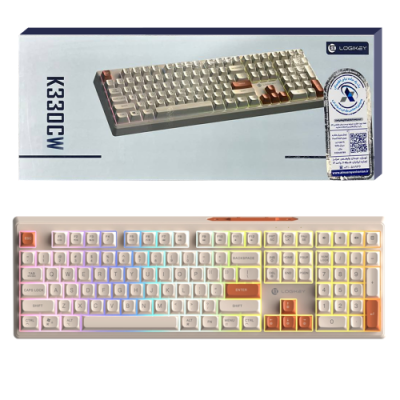 کیبورد بی سیم لاجی کی مدل LOGIKEY K330CW کرم قهوه ای گارانتی الماس - گارانتی دار | فروشگاه اینترنتی بلوری
