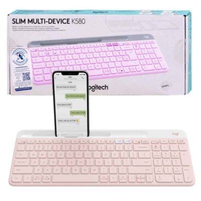 کیبورد بی سیم لاجیتک مدل LOGITECH K580 صورتی - اورجینال | فروشگاه اینترنتی بلوری